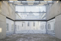 Cloister gallery space and church