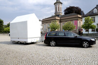 Mobile information room on a trailer