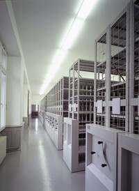 Roller shelves in the archive